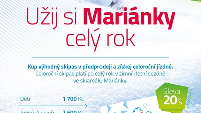 Novinka: Předprodej celoročních skipasů